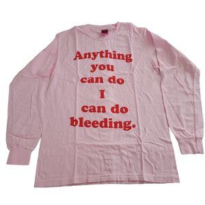 NEW MARRIED TO THE MOB WOMEN TOP SIZE Small LONG SLEEVE SHIRT FUNNY PINK RED